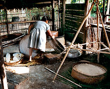 cestaria na aldeia
